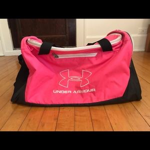 Pink under armour duffel bag